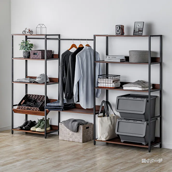 組合せできるマルチラック ブラウン E61