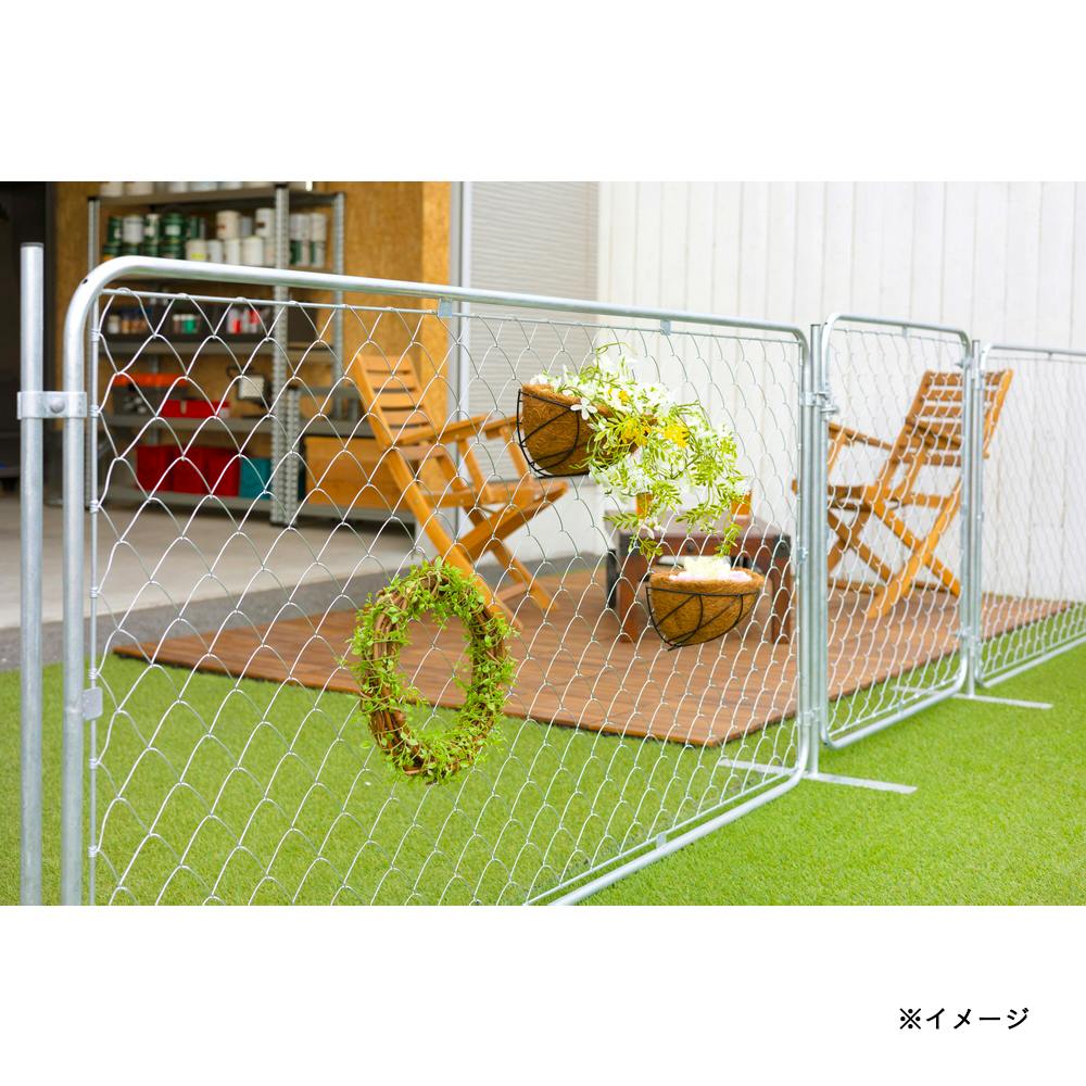 アメリカンフェンス 19.1パイ ドブメッキ加工 SV 90×180cm【SU