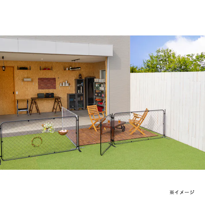 アメリカンフェンス BK 19.1φ ドブメッキ加工 幅900mm 長さ1800mm【SU】