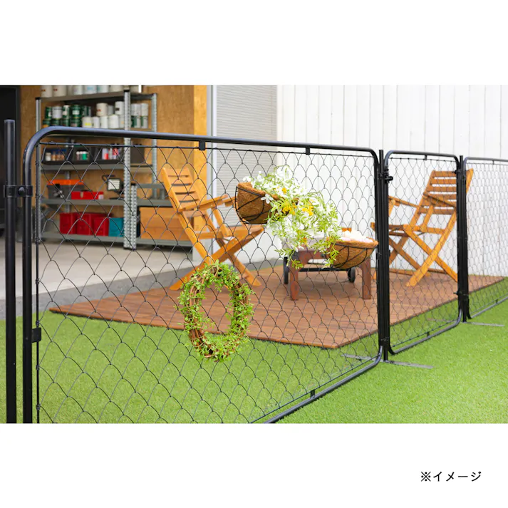 アメリカンフェンス BK 19.1φ ドブメッキ加工 幅900mm 長さ1800mm【SU】