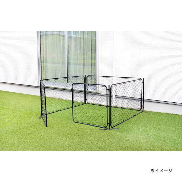 アメリカンフェンス BK 19.1φ ドブメッキ加工 幅900mm 長さ1800mm【SU】