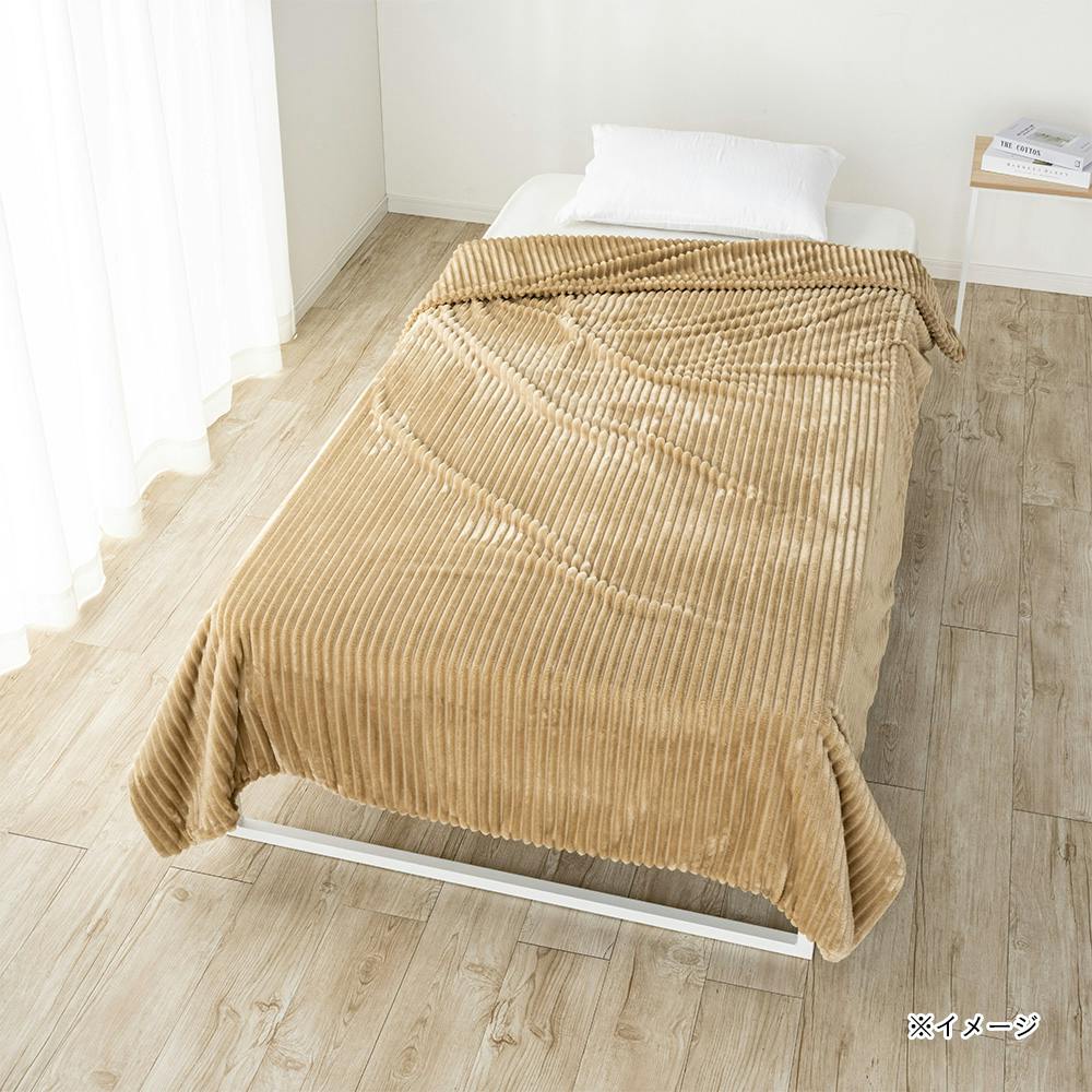 毛布にもなる楽掛けふとんカバー ライトブラウン ダブル※カバーのみ