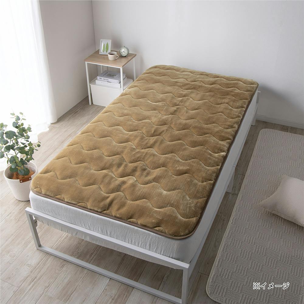 保温性のある敷パッドPitapa ブラウン セミダブル | 布団・枕・寝具