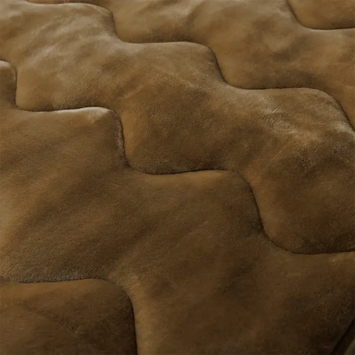 保温性のある敷パッドPitapa ブラウン ダブル