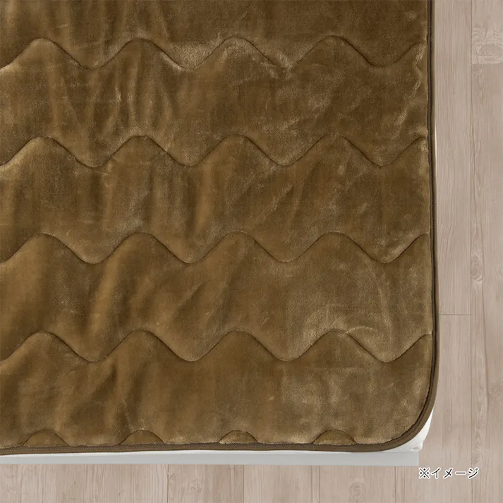 保温性のある敷パッドPitapa ブラウン ダブル