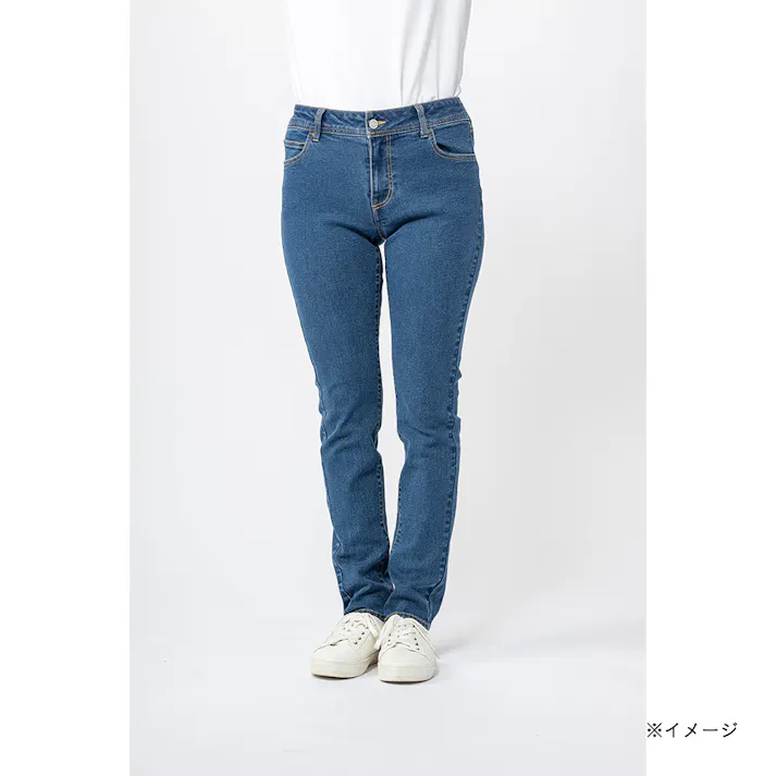 婦人楽々ストレッチデニムパンツ L ネイビー