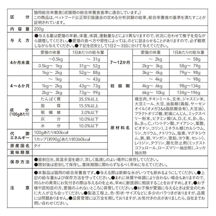 スマイリア 鶏肉と玄米のぜいたく素材ごはん 200g 子猫・妊娠・授乳期用