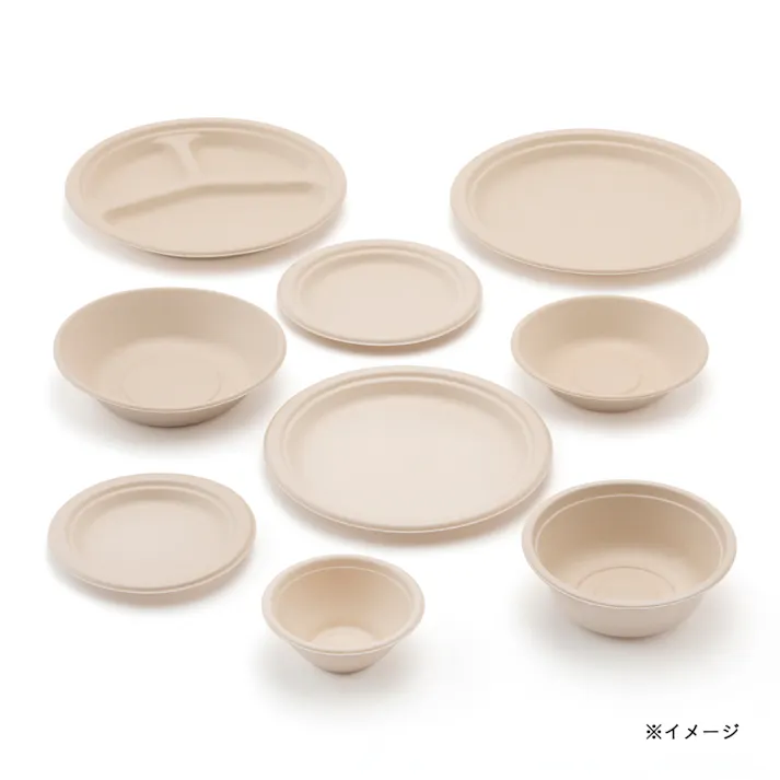 丈夫な無漂白プレート 18cm 20枚入り