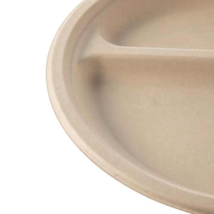 丈夫な無漂白プレート仕切付 26cm 10枚入り