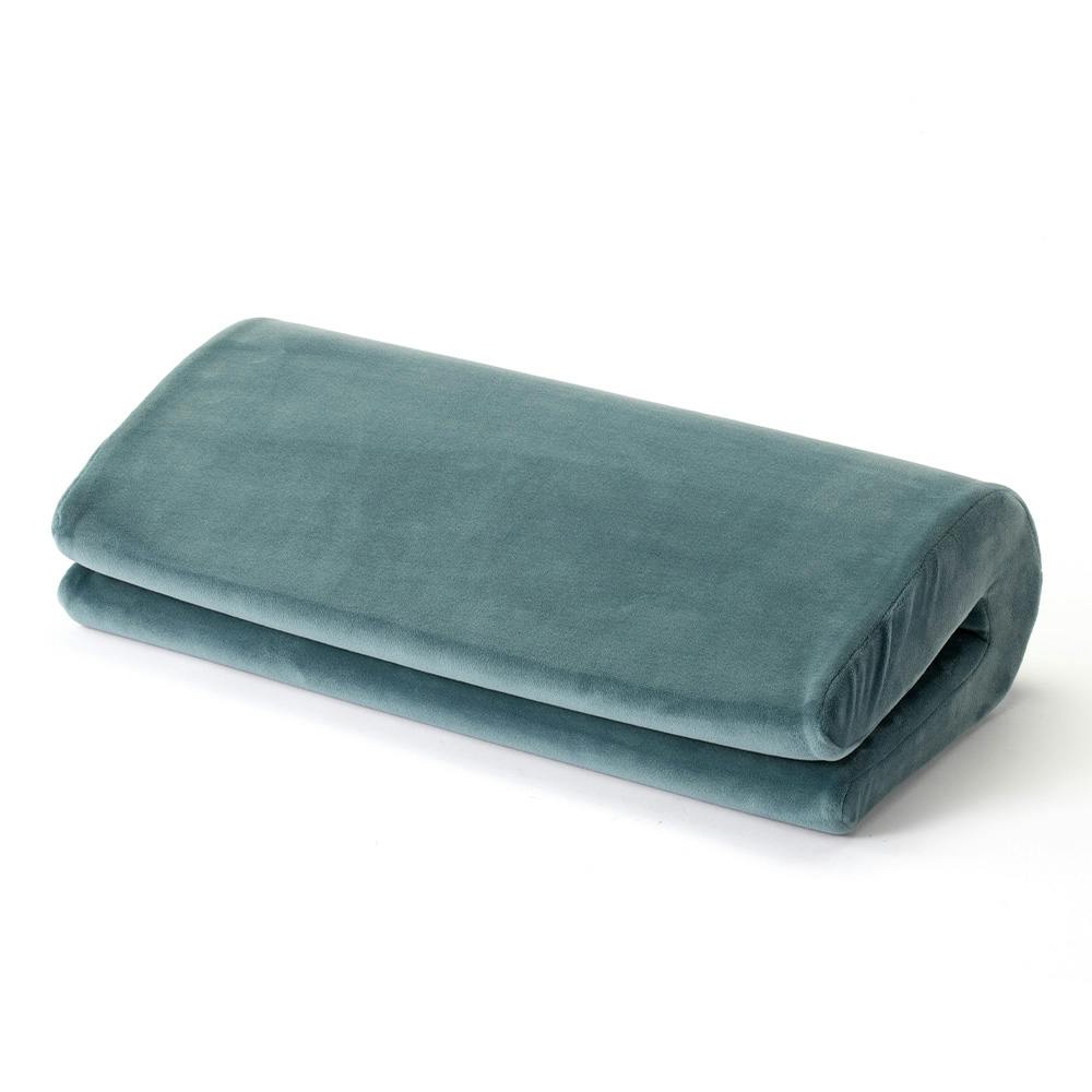 両面で硬さが選べて挟めるクッション グリーン