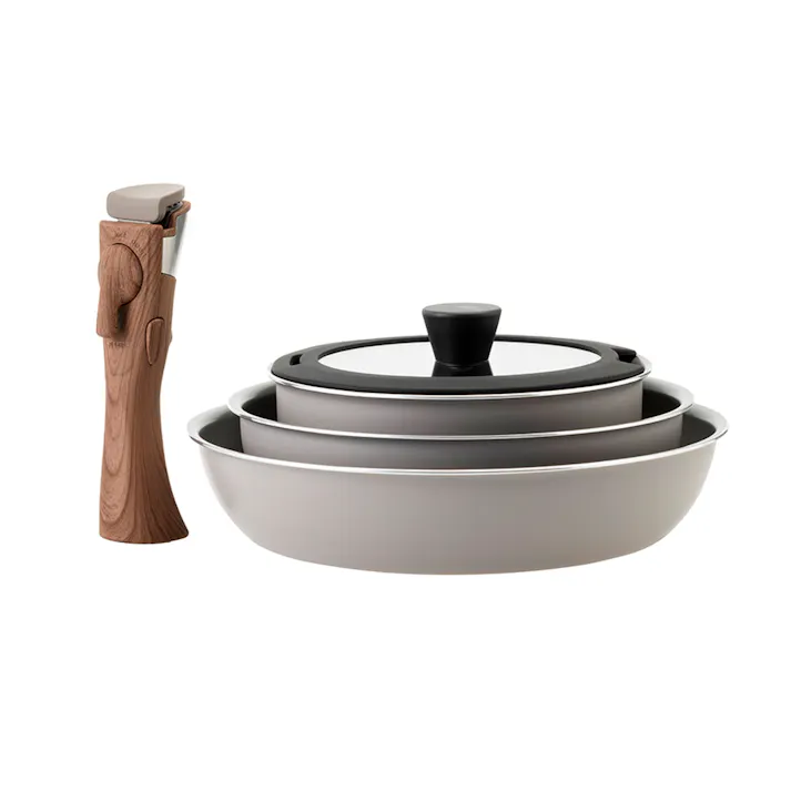 取っ手が外せるこびりつきにくいフライパン 5点セット