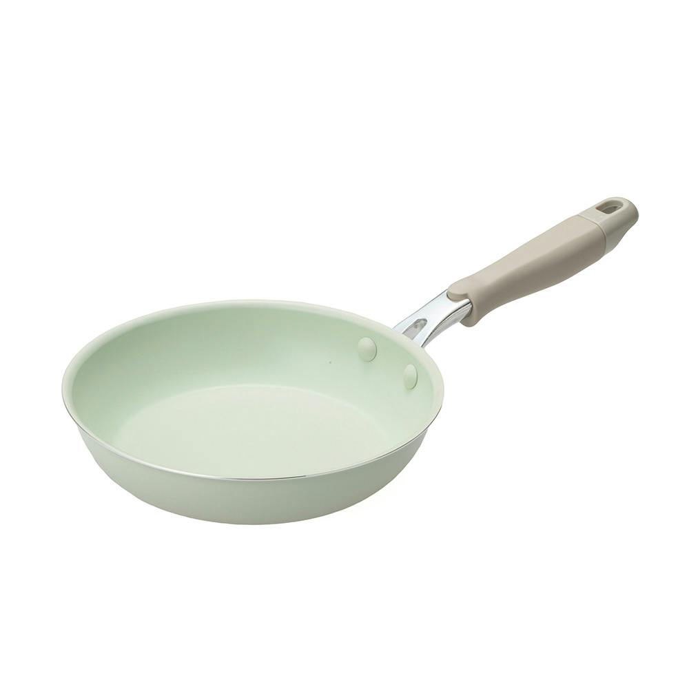 ガス火専用ふっ素コートフライパン ミントグリーン 20cm