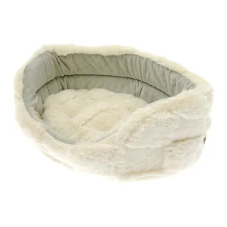 丸型ベッド うさぎ チェッカーボード アイボリー