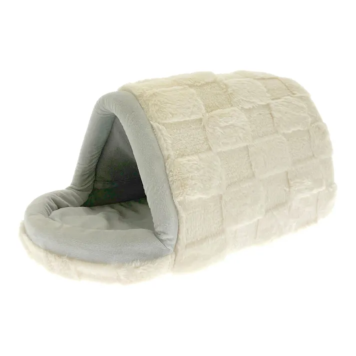 電気のいらない保温ベッド うさぎ チェッカーボード アイボリー