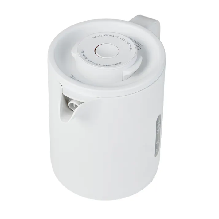 持ちやすく注ぎやすい 転倒湯漏れ防止ケトル 温度調節付き ホワイト CZ-SOYK1200-WH