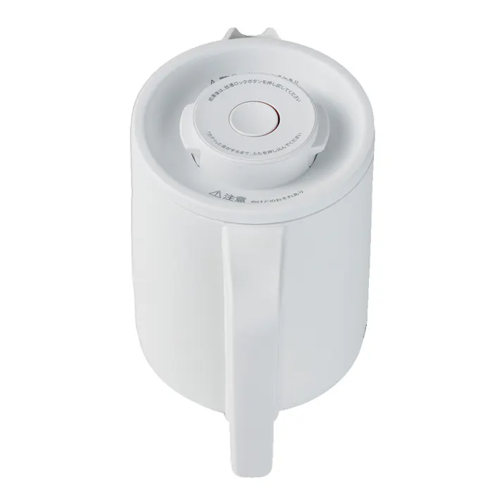 持ちやすく注ぎやすい 転倒湯漏れ防止ケトル 温度調節付き ホワイト CZ-SOYK1200-WH