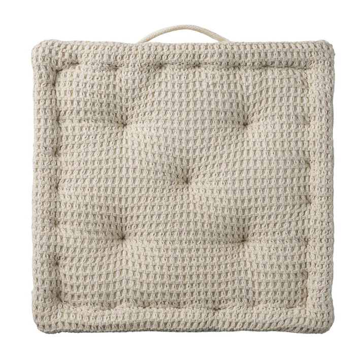 フロアクッション ワッフル ベージュ 幅40cm 奥行40cm 高さ10cm