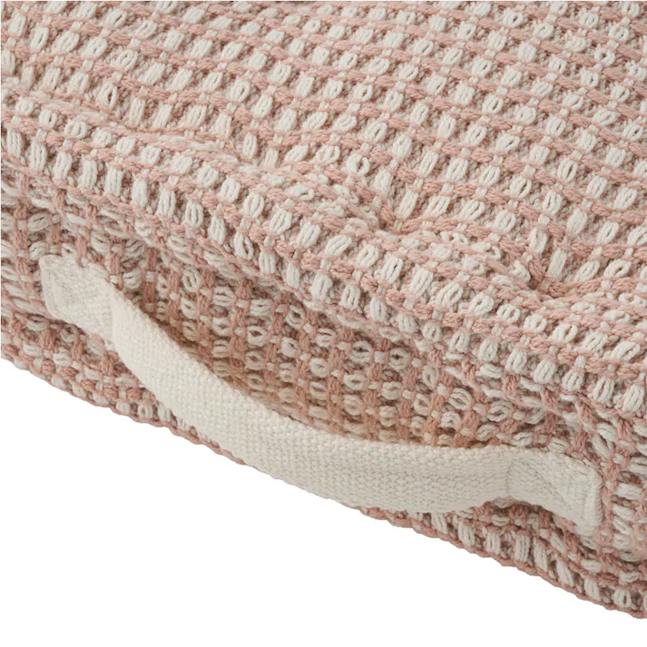 フロアクッション ワッフル ピンク 幅40cm 奥行40cm 高さ10cm