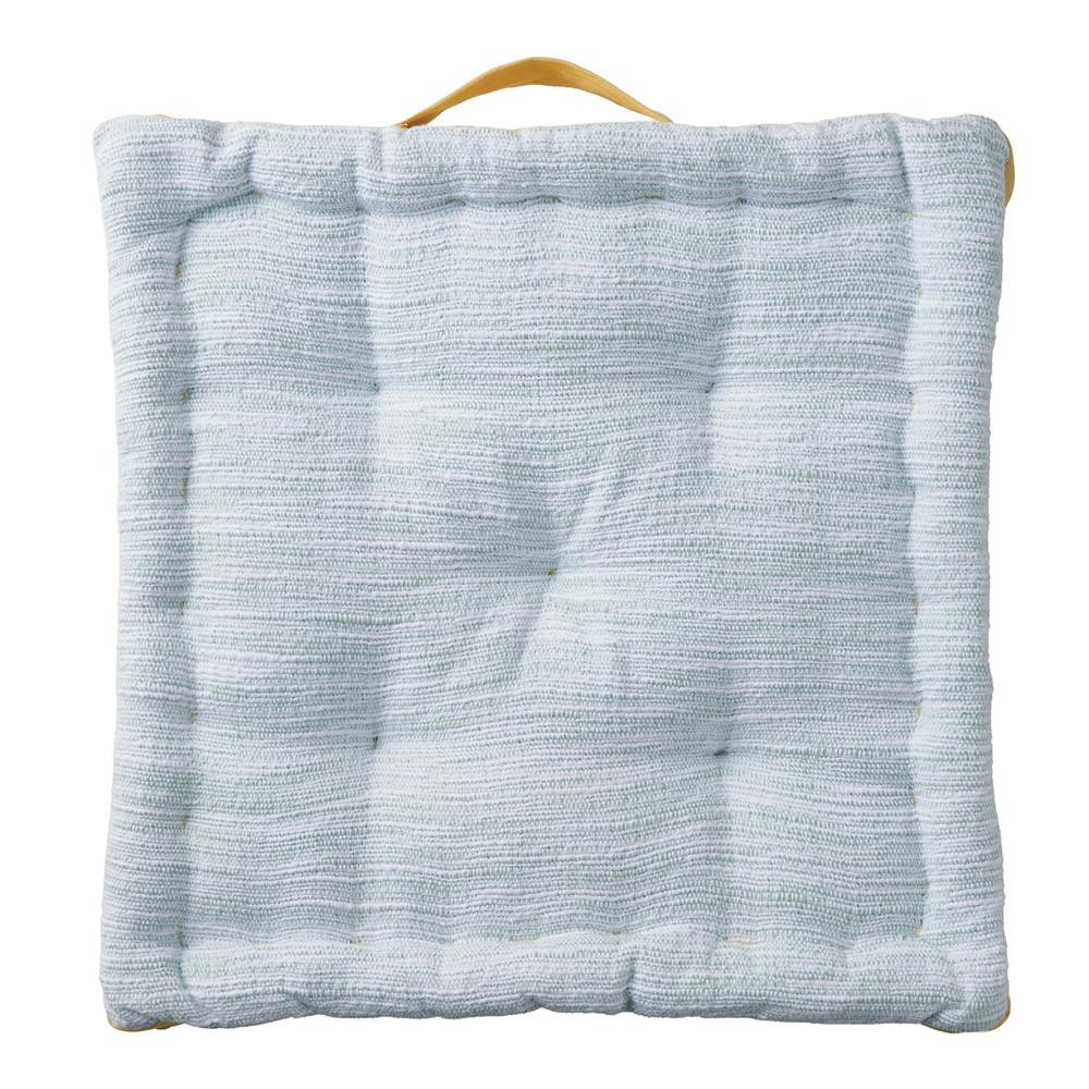 フロアクッション SEF ミントグリーン/イエロー 幅40cm 奥行40cm 厚さ