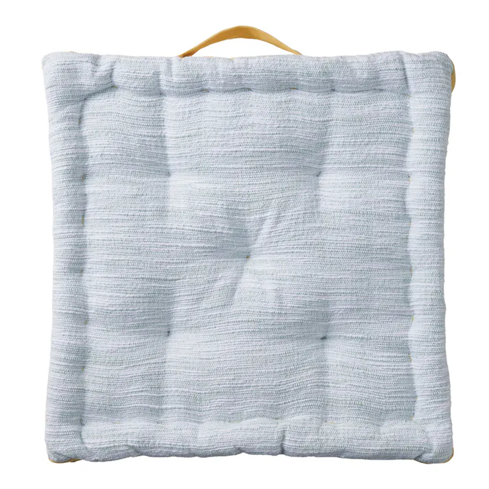 フロアクッション SEF ミントグリーン/イエロー 幅40cm 奥行40cm 厚さ10cm