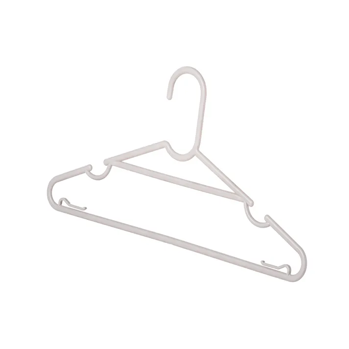 ランドリーハンガー 10本組 ホワイトグレー