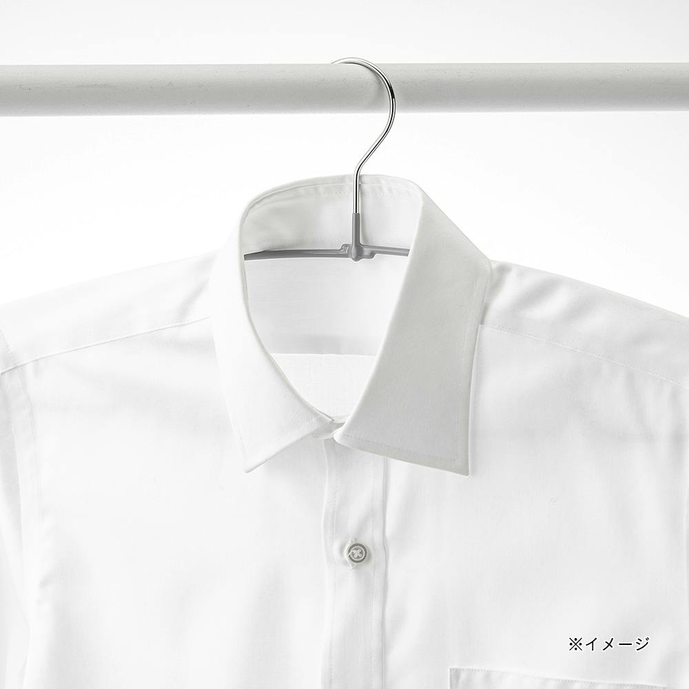 すべらないスチールハンガー 45cm 5本組 グレー | 衣類ハンガー
