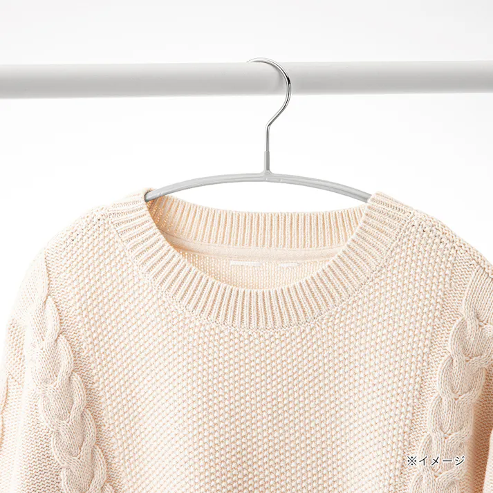 跡つきにくくすべらないスチールハンガー 3本組 グレー