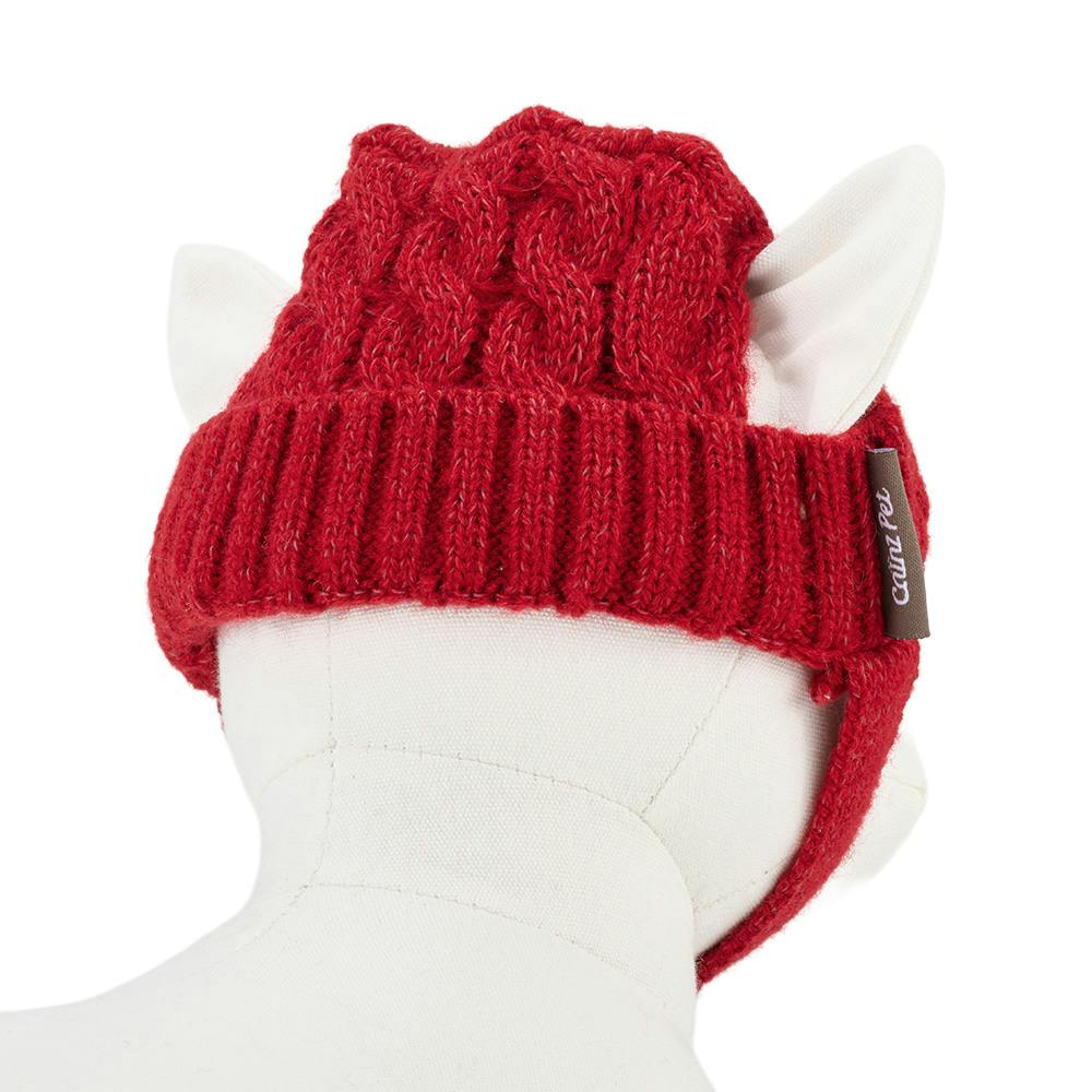 送料無料】反射ニット帽子 レッド ペット服(犬の服) | ペット用品（犬