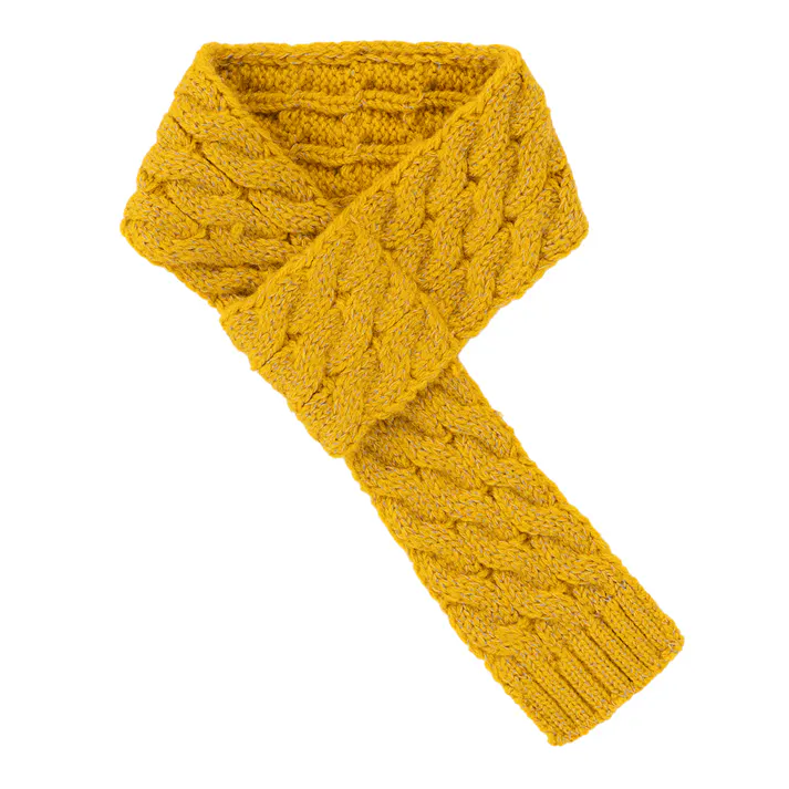【送料無料】反射ニットマフラー マスタード ペット服(犬の服)