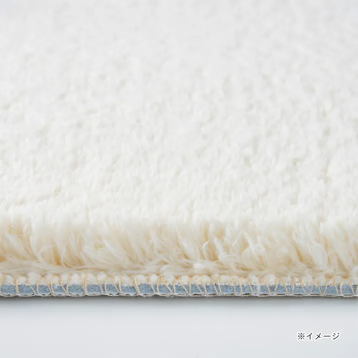 洗えるパズルラグマット プレーン アイボリー 幅38cm 奥行38cm 厚さ1.5cm