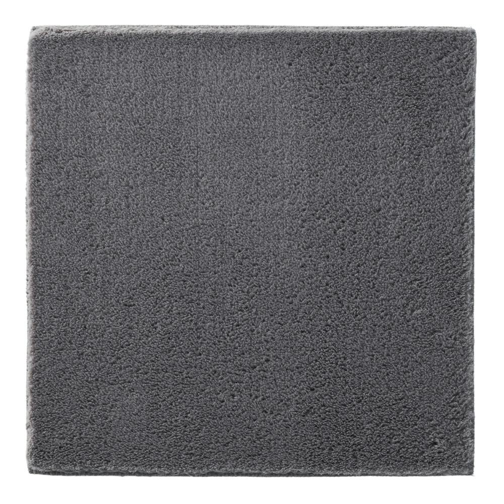 洗えるパズルラグマット プレーン グレー 幅38cm 奥行38cm 厚さ1.5cm