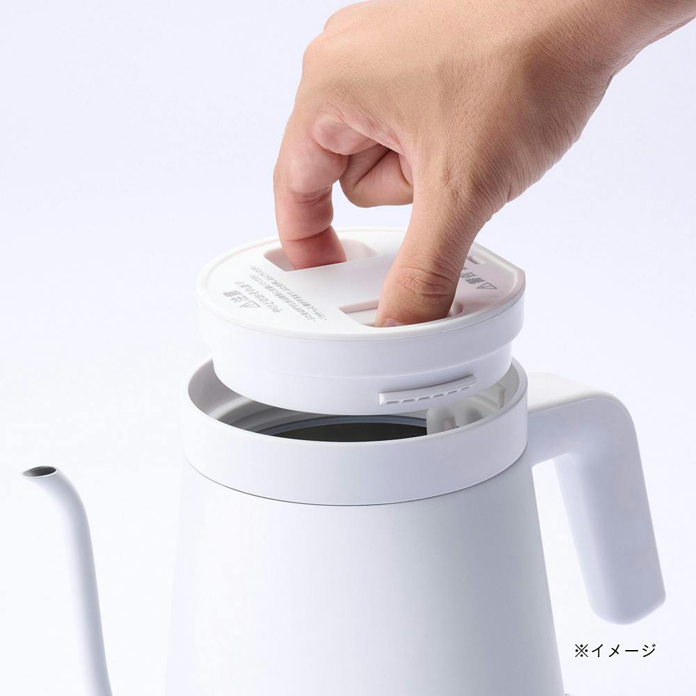 持ちやすく注ぎやすい カフェケトル ホワイト CZ-SYCK900-WH