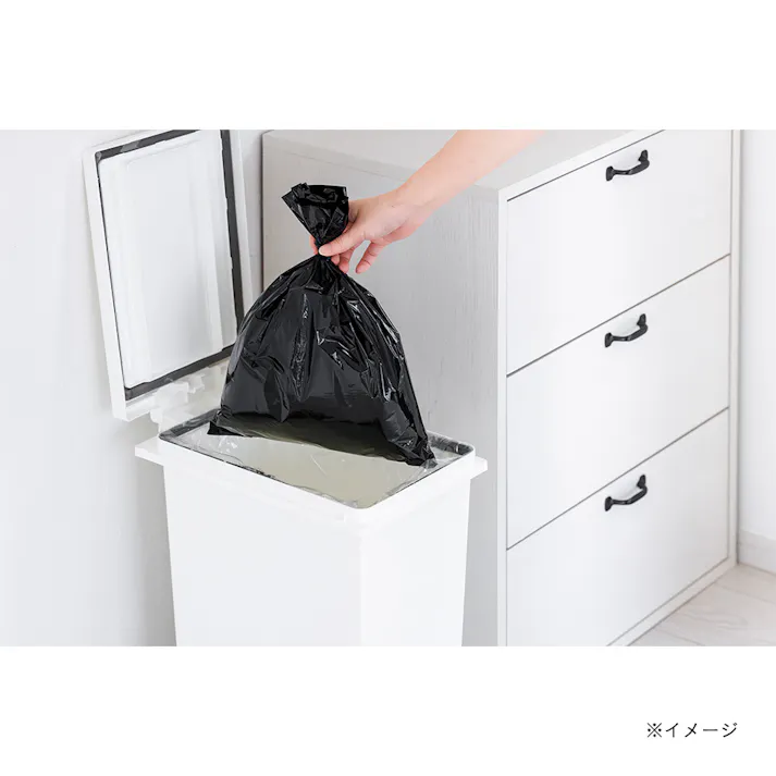 ニオイが漏れにくく結びやすいゴミ袋 ブラック L 40枚入り