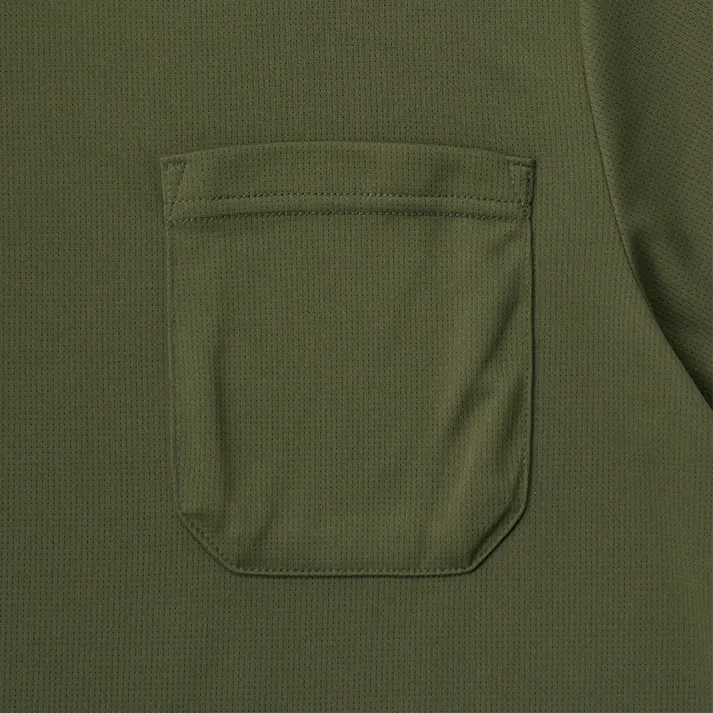 SDUVカットメッシュ冷感Tシャツ LL カーキ
