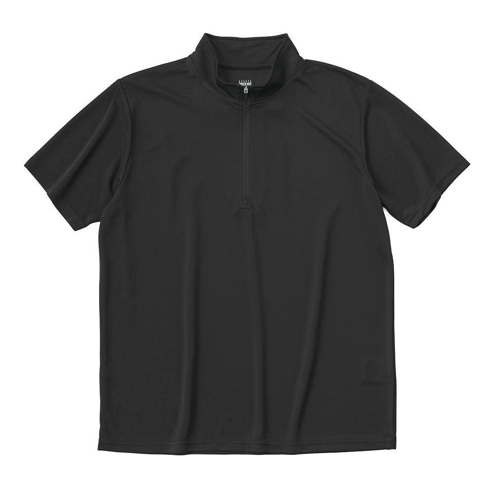 SDUVカットメッシュ冷感ハーフジップ L ブラック | 作業着・作業服