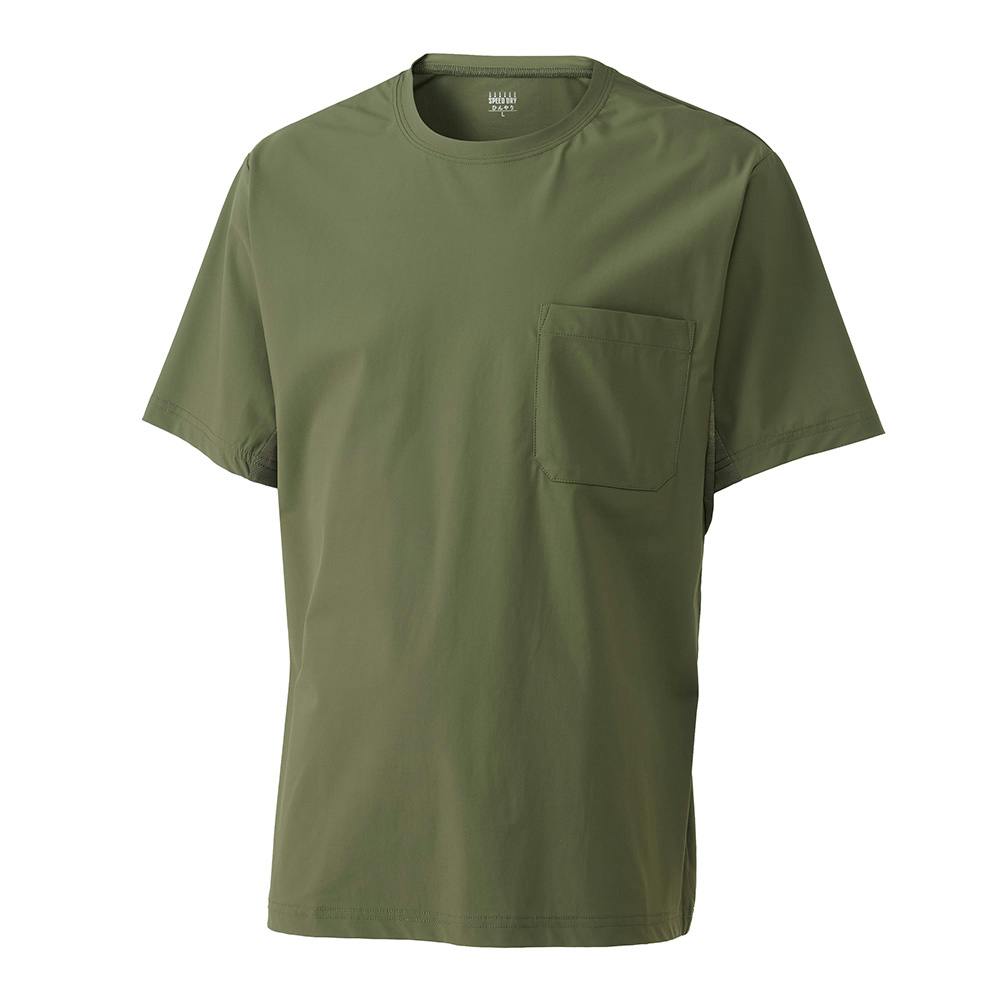SDひんやりストレッチTシャツ 半袖 カーキ L | 作業着・作業服・安全靴