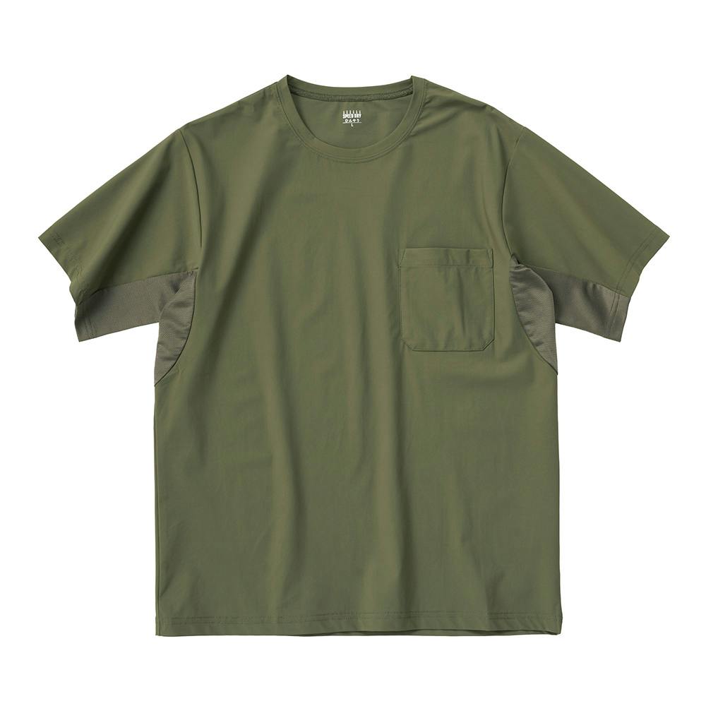SDひんやりストレッチTシャツ 半袖 カーキ L | 作業着・作業服・安全靴