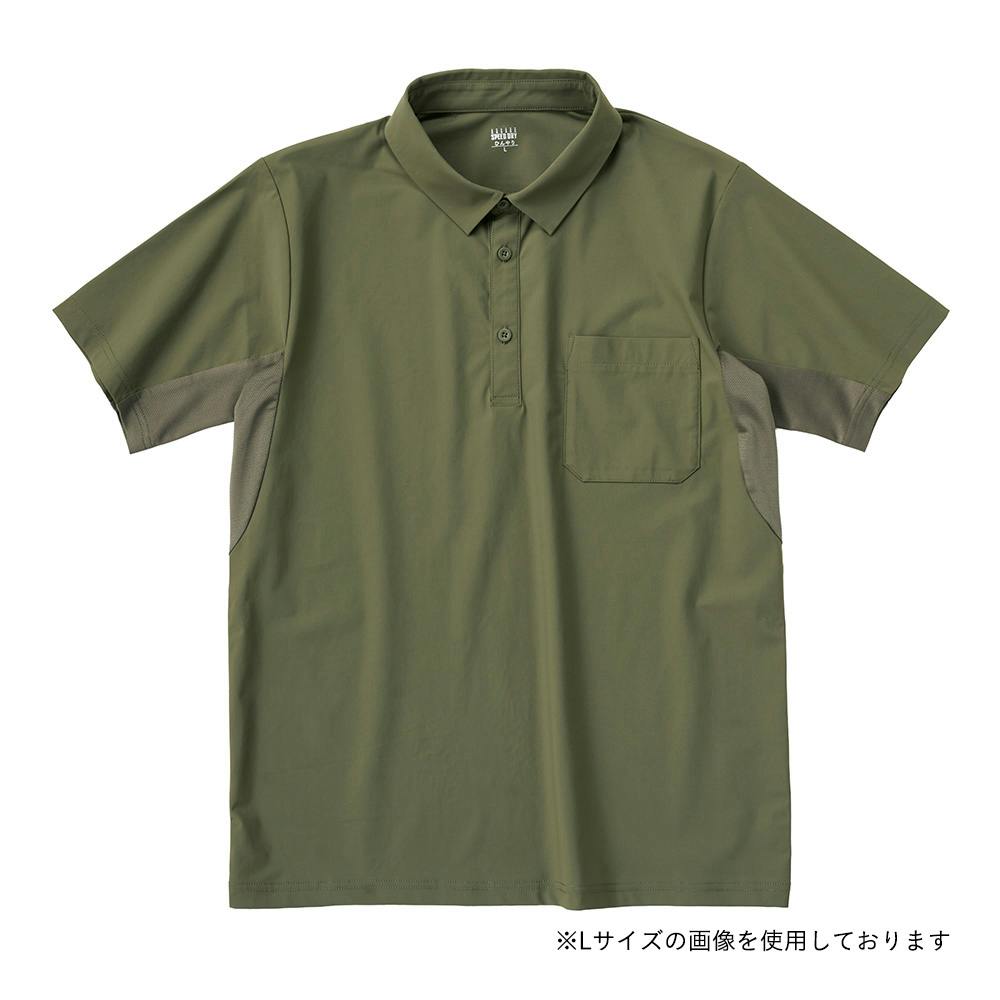 SDひんやりストレッチ切替ポロシャツ 半袖 L カーキ | 作業着・作業服