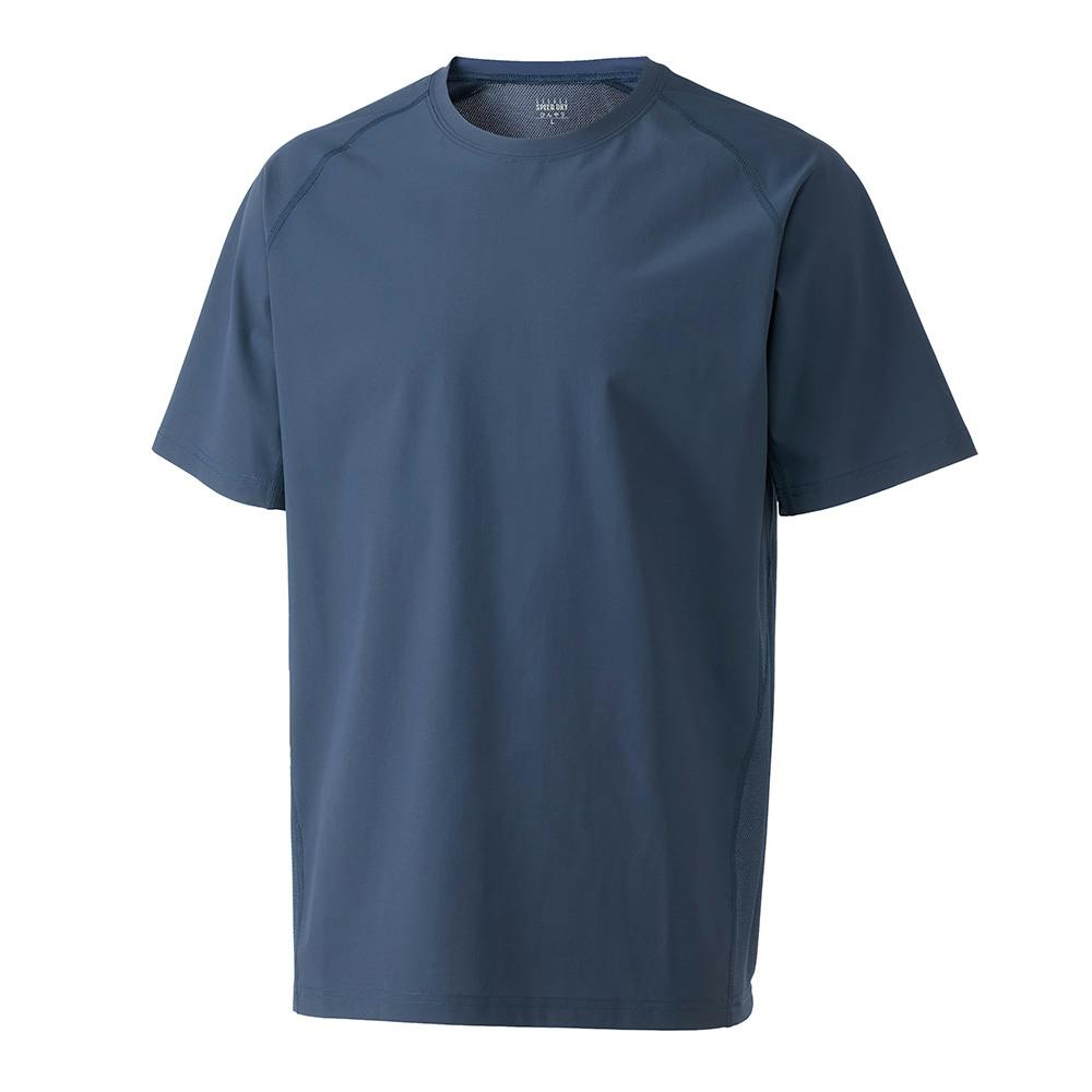 SDひんやりストレッチメッシュ切替Tシャツ 半袖 LL ネイビー
