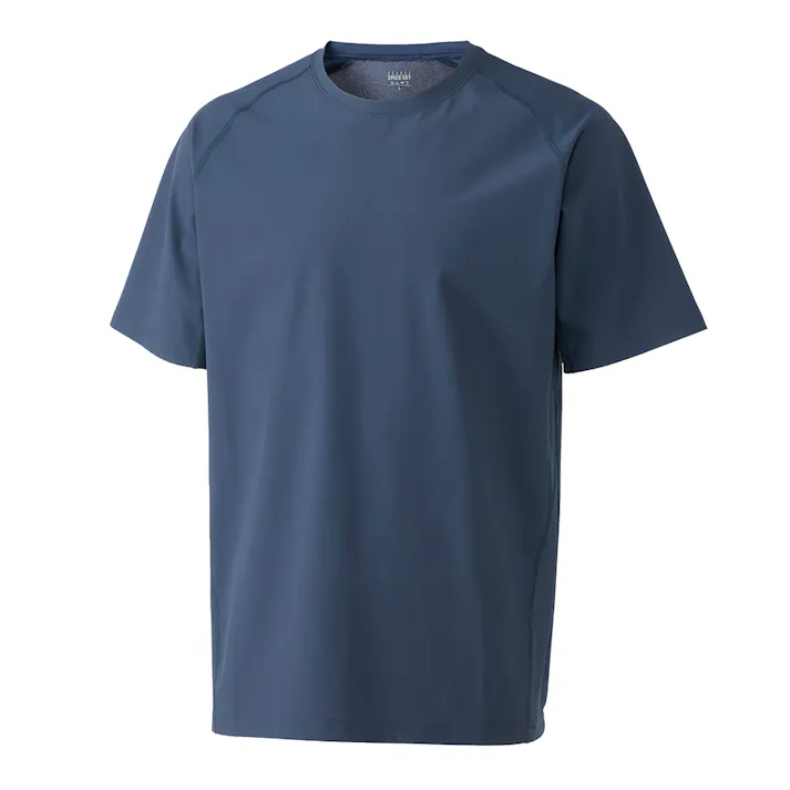 SDひんやりストレッチメッシュ切替Tシャツ 半袖 LL ネイビー