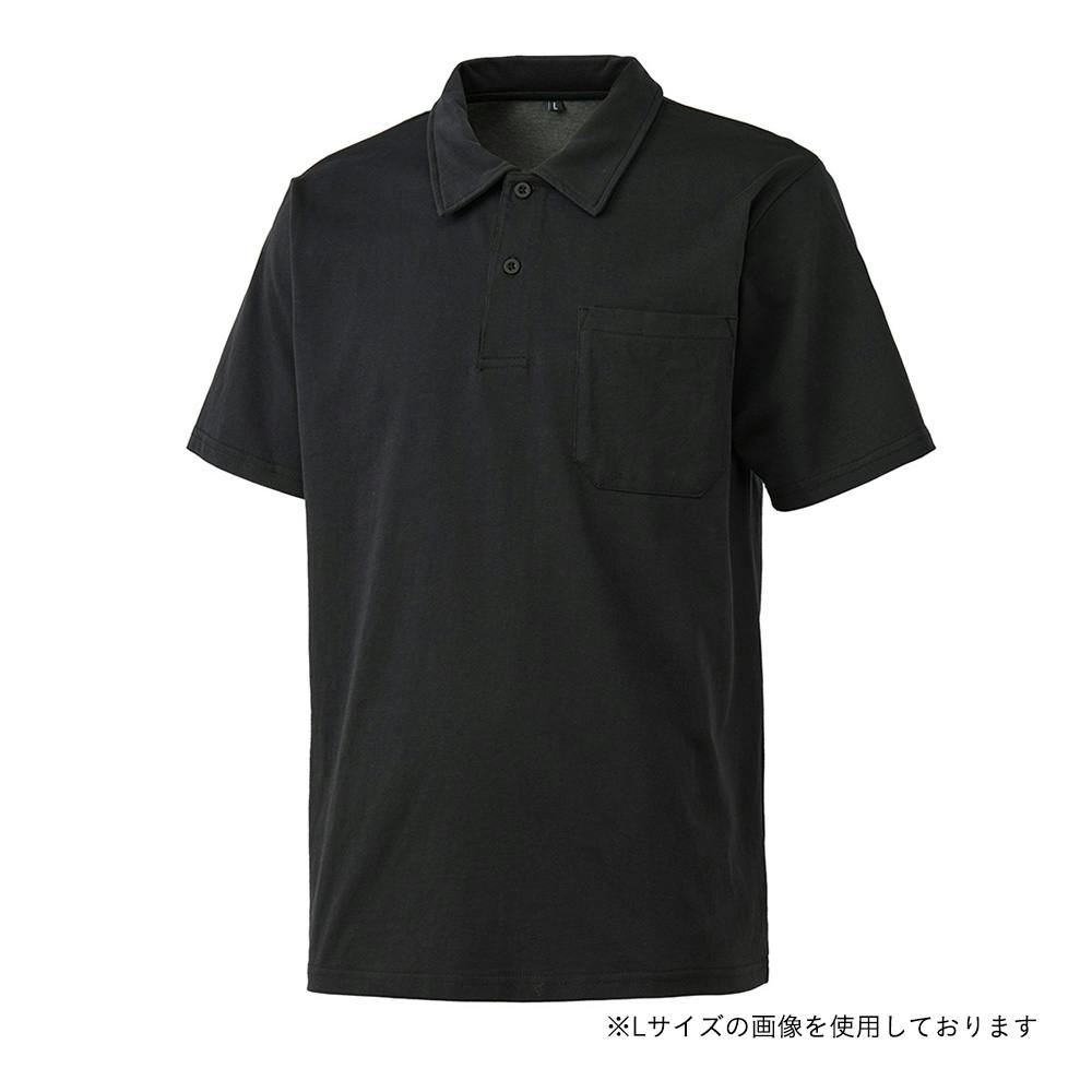 SDひんやり長続きポロシャツ 半袖 M ブラック | 作業着・作業服・安全
