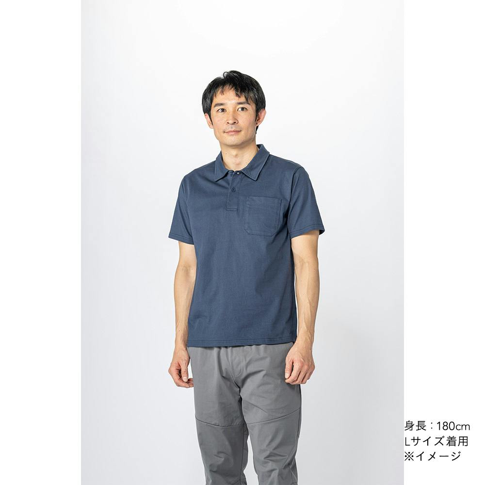 SDひんやり長続きポロシャツ 半袖 ネイビー L | 作業着・作業服・安全