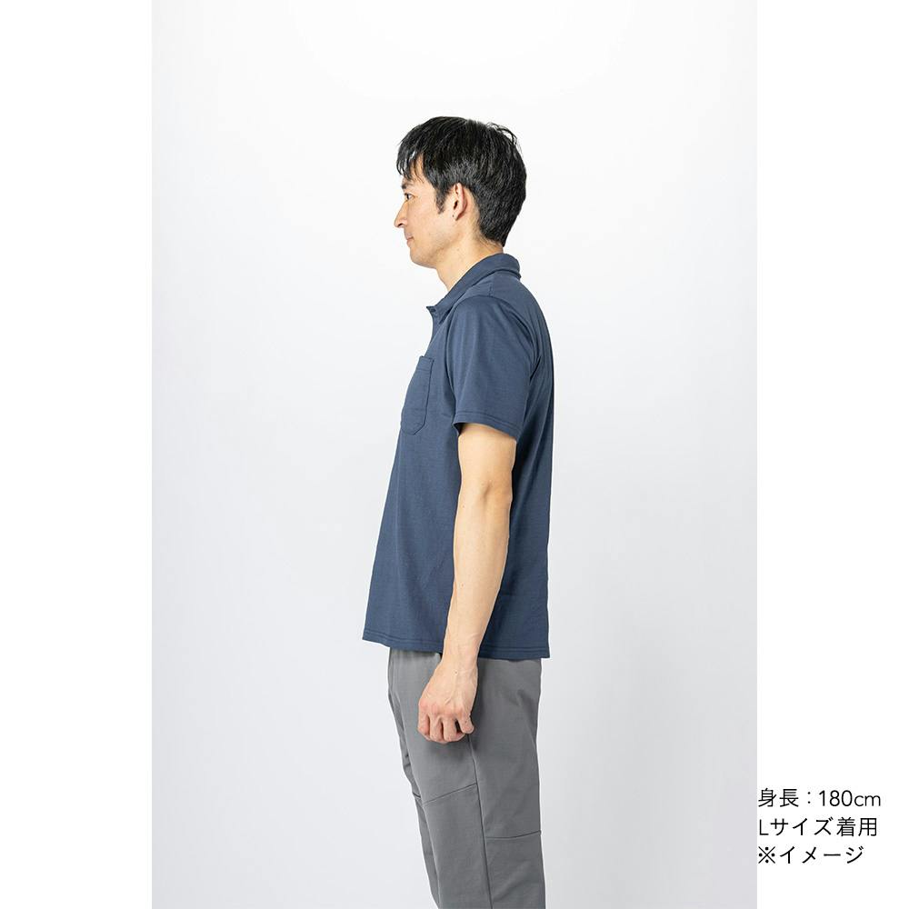 SDひんやり長続きポロシャツ 半袖 ネイビー L | 作業着・作業服・安全