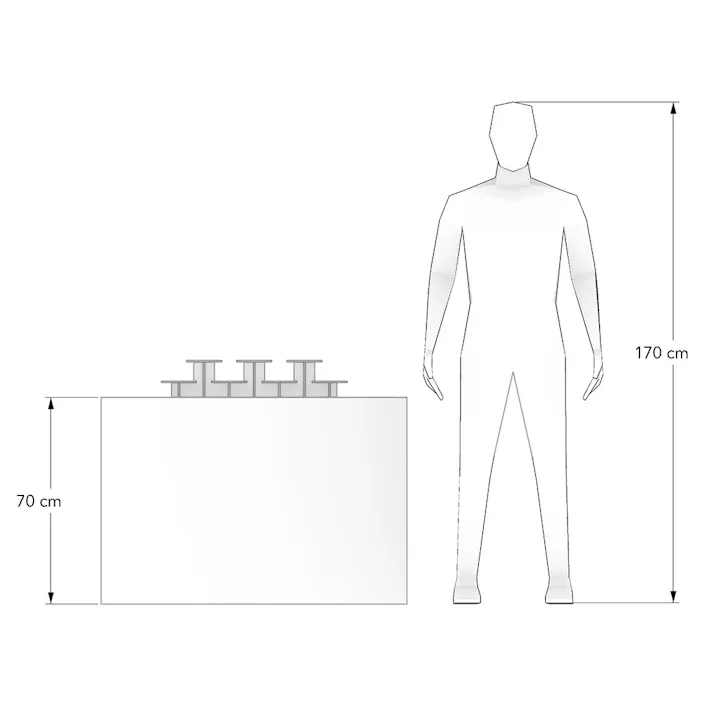 【CDM LC】ひな壇ディスプレイ 7段(マルシェ什器)【別送品】