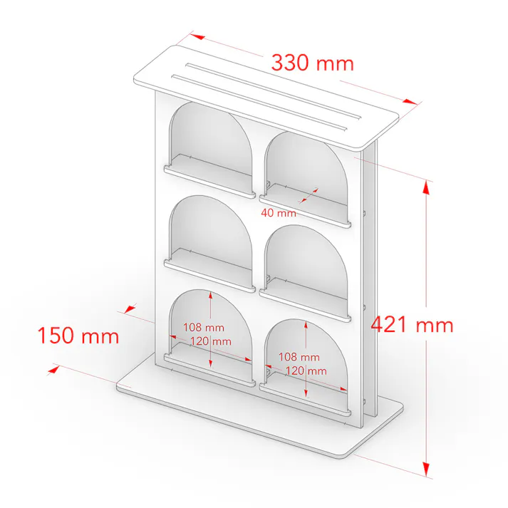 【CDM LC】MADO 6窓(マルシェ什器)【別送品】