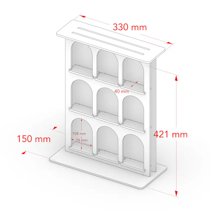 【CDM LC】MADO 9窓(マルシェ什器)【別送品】