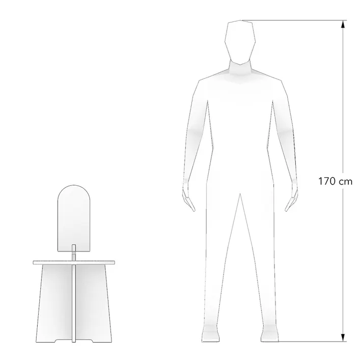 【CDM】5° CHAIR Rと直線の椅子【別送品】