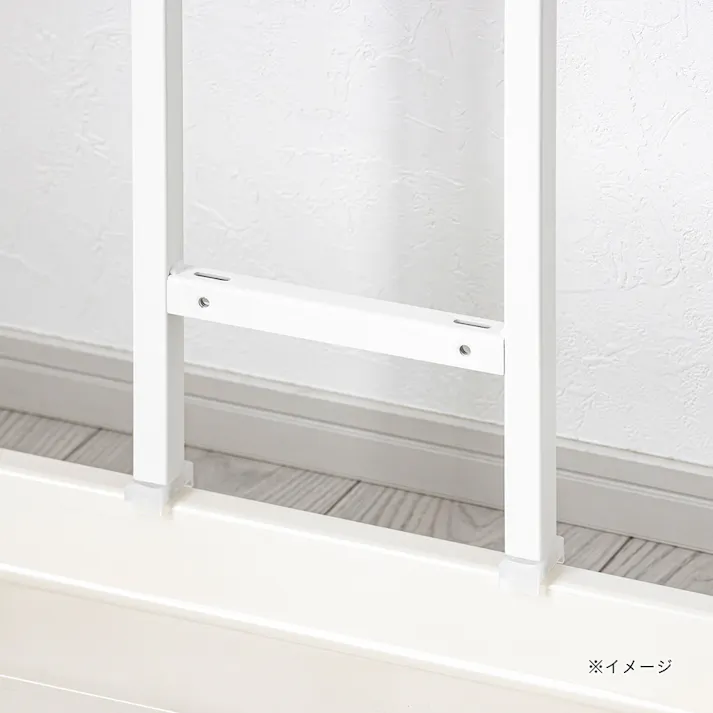 両面使える突っ張り収納ラック ホワイト 幅35cm 奥行32cm 高さ250cm