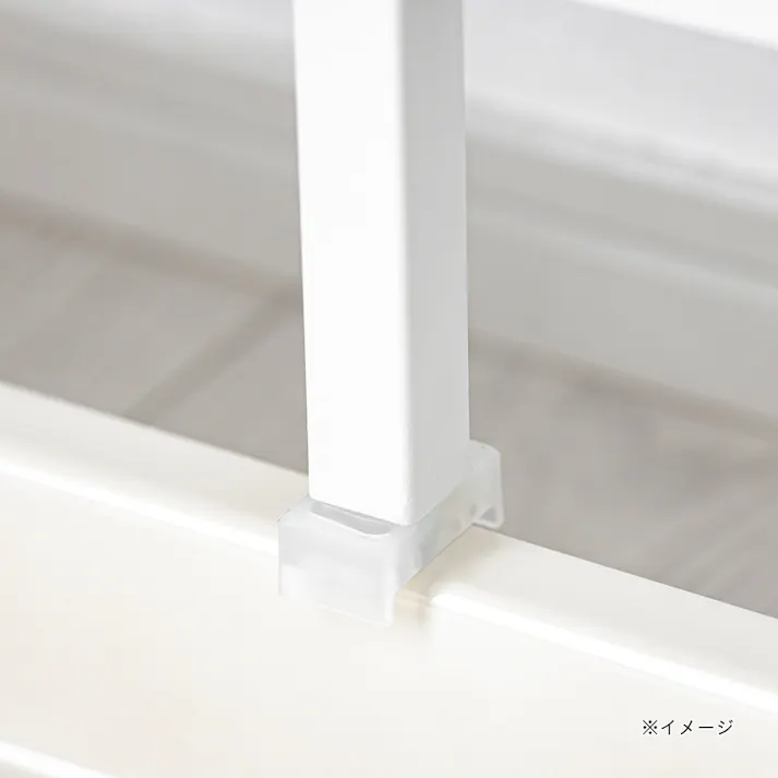 両面使える突っ張り収納ラック ホワイト 幅35cm 奥行32cm 高さ250cm