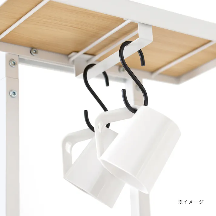 両面使える突っ張り収納ラック ホワイト 幅35cm 奥行32cm 高さ250cm